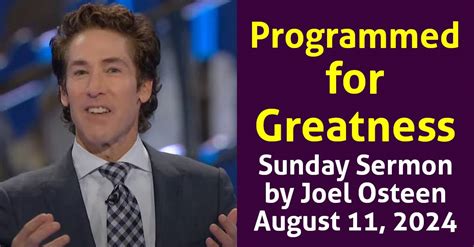 Watch Joel Osteen Programmed for Greatness S2024 E44 .